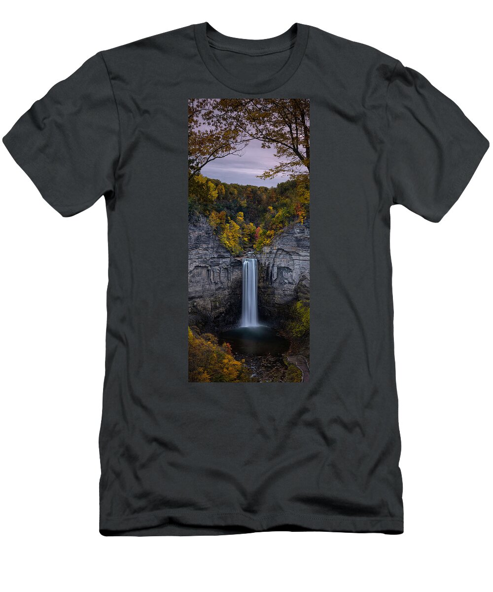 New York T-Shirt featuring the photograph Taughannock Falls #1 by Robert Fawcett