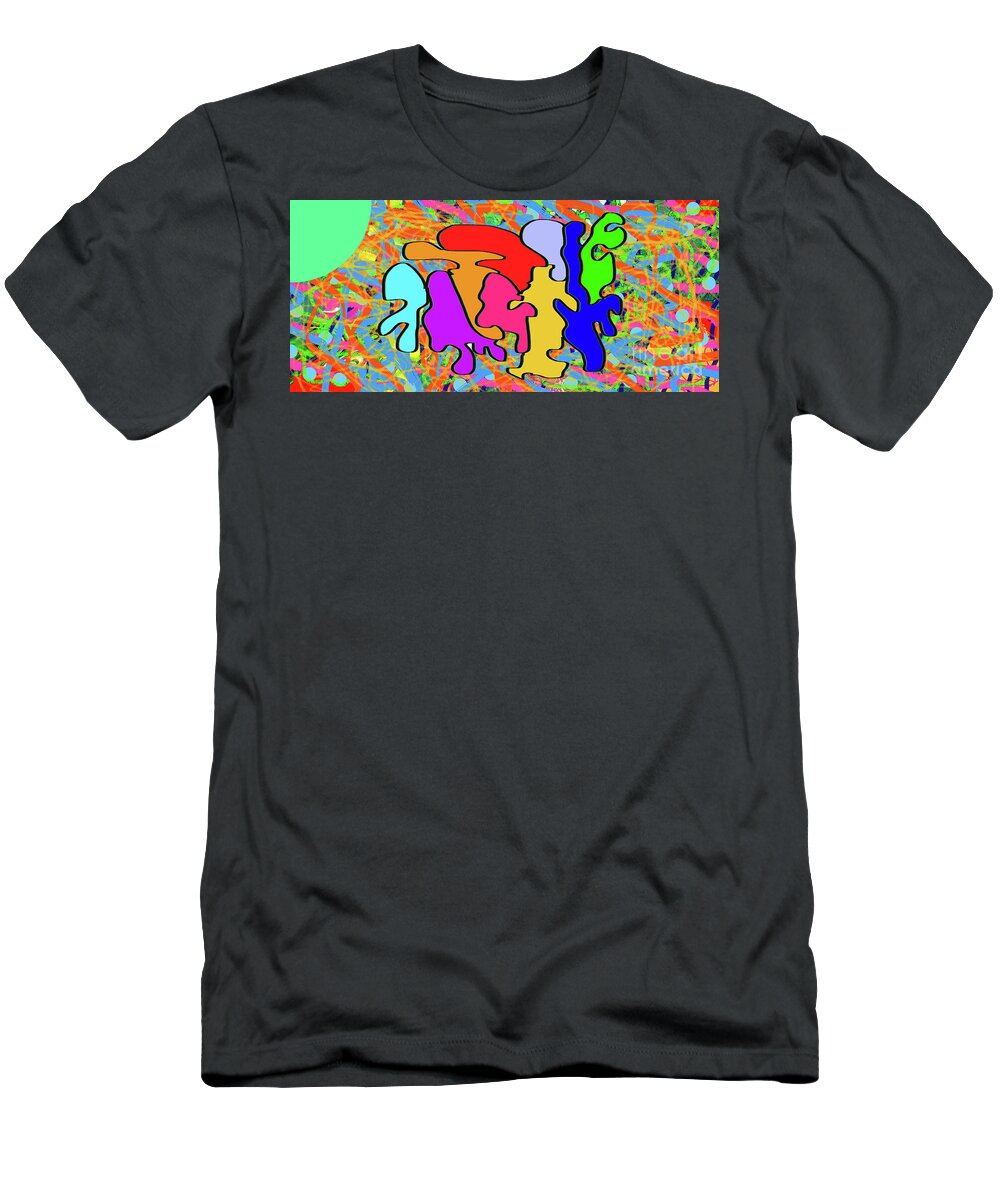 Walter Paul Bebirian: The Bebirian Art Collection T-Shirt featuring the digital art 11-7-2011h by Walter Paul Bebirian