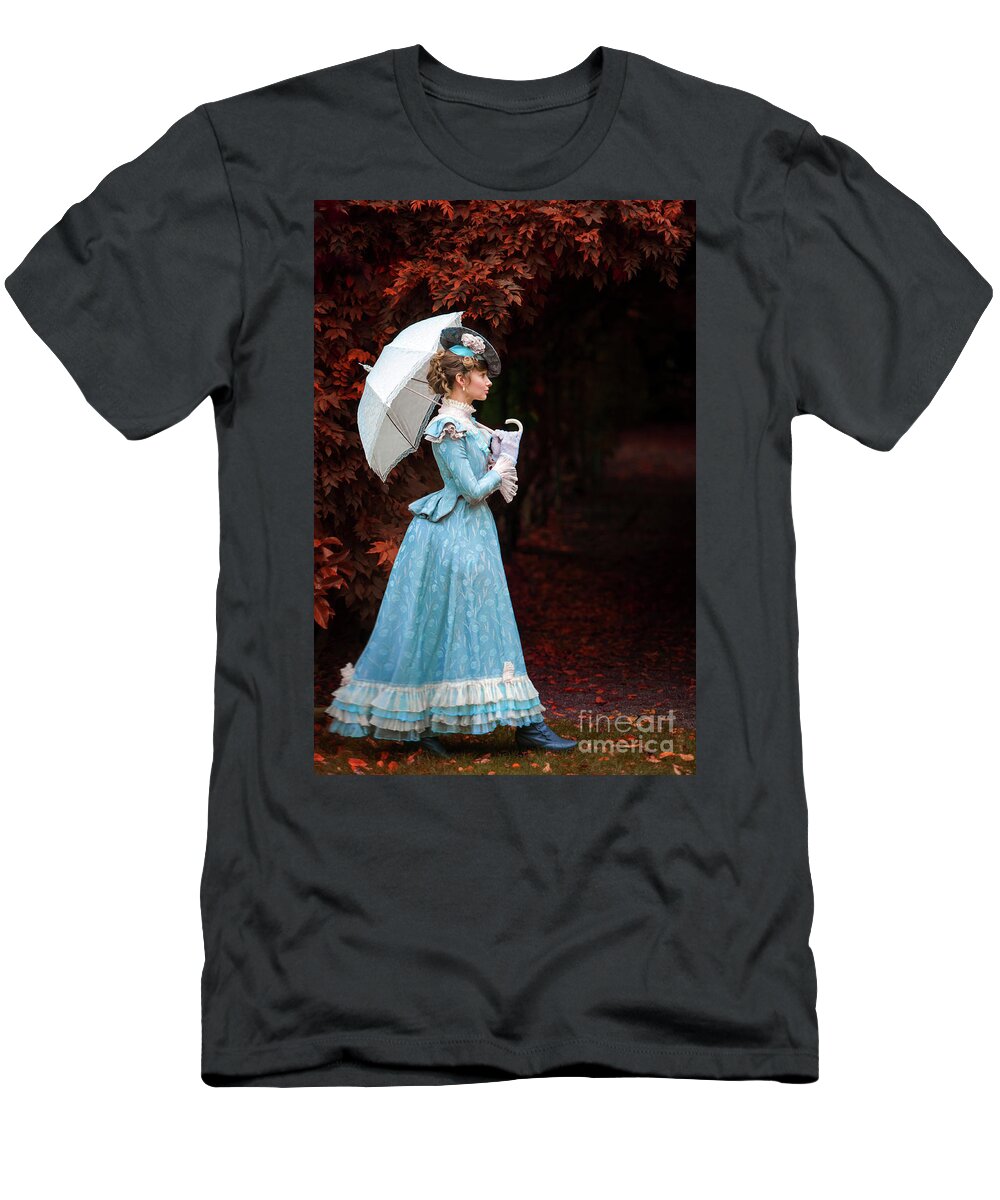 1890s Victorian Woman Walking In An Autumn Garden T-Shirt by Lee Avison -  Fine Art America