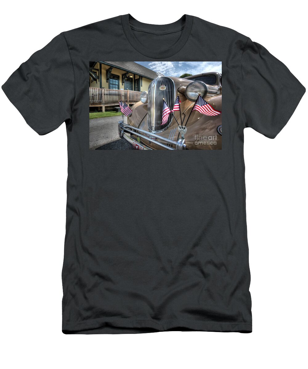 1938 Plymouth T-Shirt featuring the photograph 1938 Plymouth by Arttography LLC