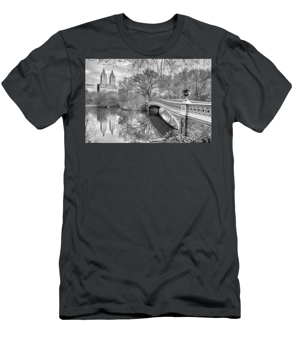 Estock T-Shirt featuring the digital art Bridge & Lake, Central Park Nyc #2 by Lumiere