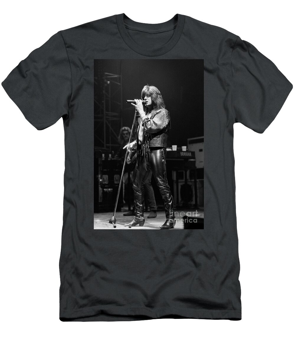 Deep Purple T-Shirt featuring the photograph Deep Purple Joe Lynn Turner #3 by Concert Photos