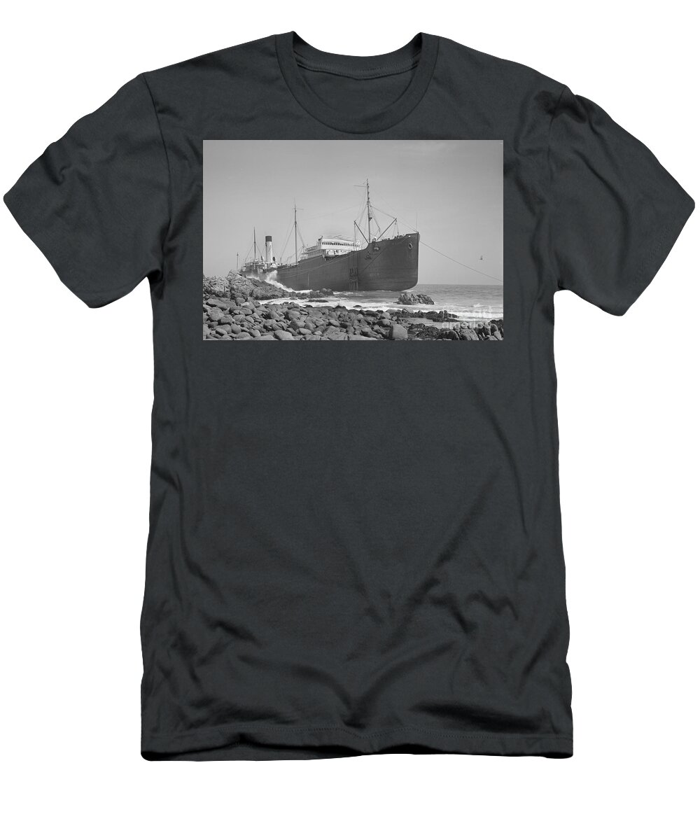 Frank Buck T-Shirt featuring the photograph Frank H. Buck was an oil tanker of the Associated Oil Company an #2 by Monterey County Historical Society
