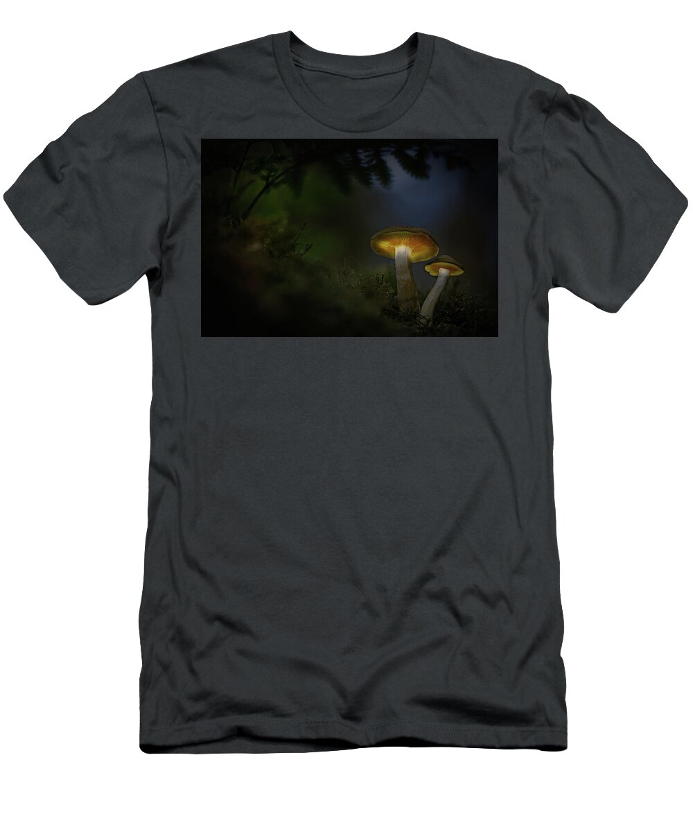 Autumn T-Shirt featuring the photograph Mushroom magic #2 by Dirk Ercken