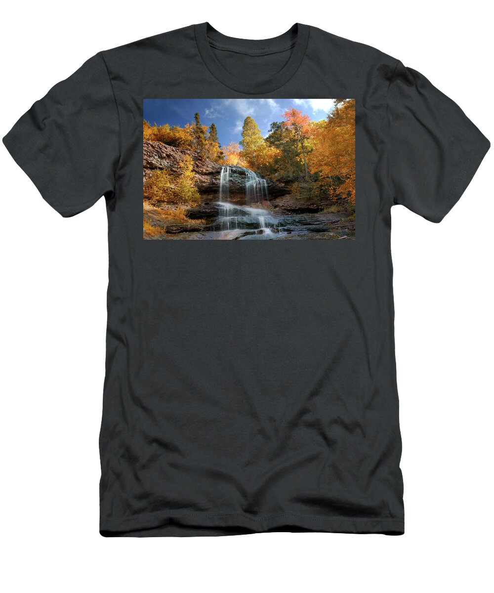 Estock T-Shirt featuring the digital art Waterfalls #2 by Heeb Photos