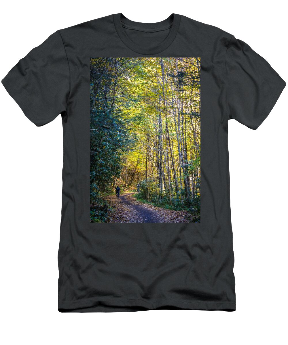 Mountain Bike T-Shirt featuring the photograph Views Along Virginia Creeper Trail During Autumn #20 by Alex Grichenko