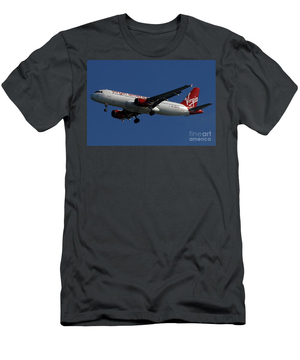 Airplane T-Shirt featuring the photograph on approach to San Francisco International Airport #38 by Jason O Watson