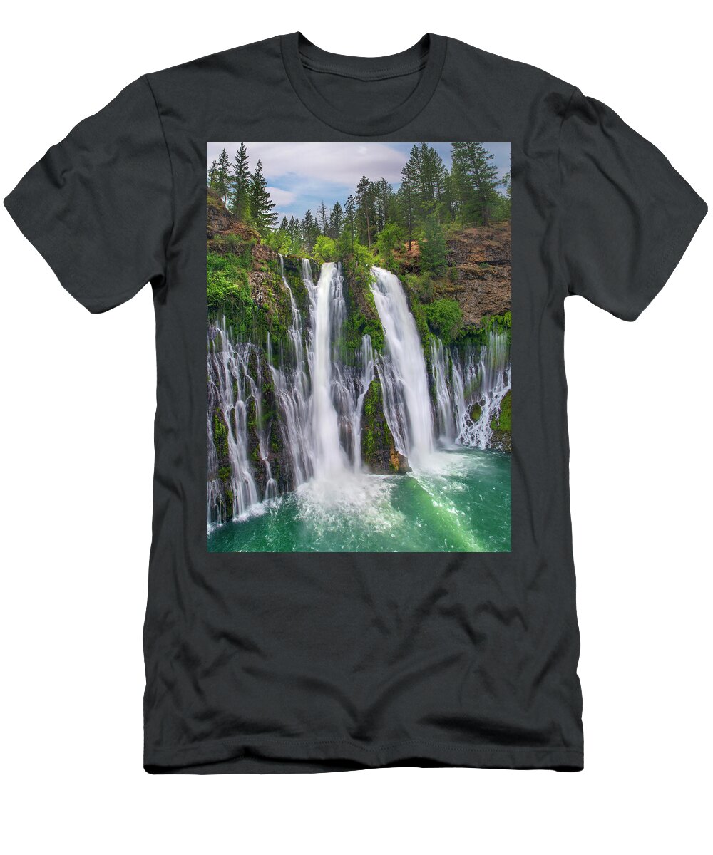 00571591 T-Shirt featuring the photograph Waterfall, Mcarthur-burney Falls Memorial State Park, California #4 by Tim Fitzharris