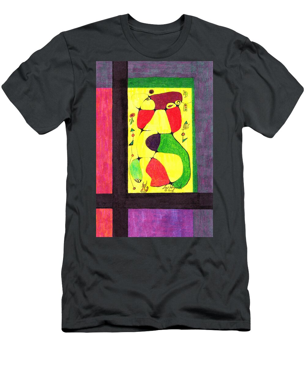 Lew Hagood T-Shirt featuring the mixed media 46.ab.19 by Lew Hagood