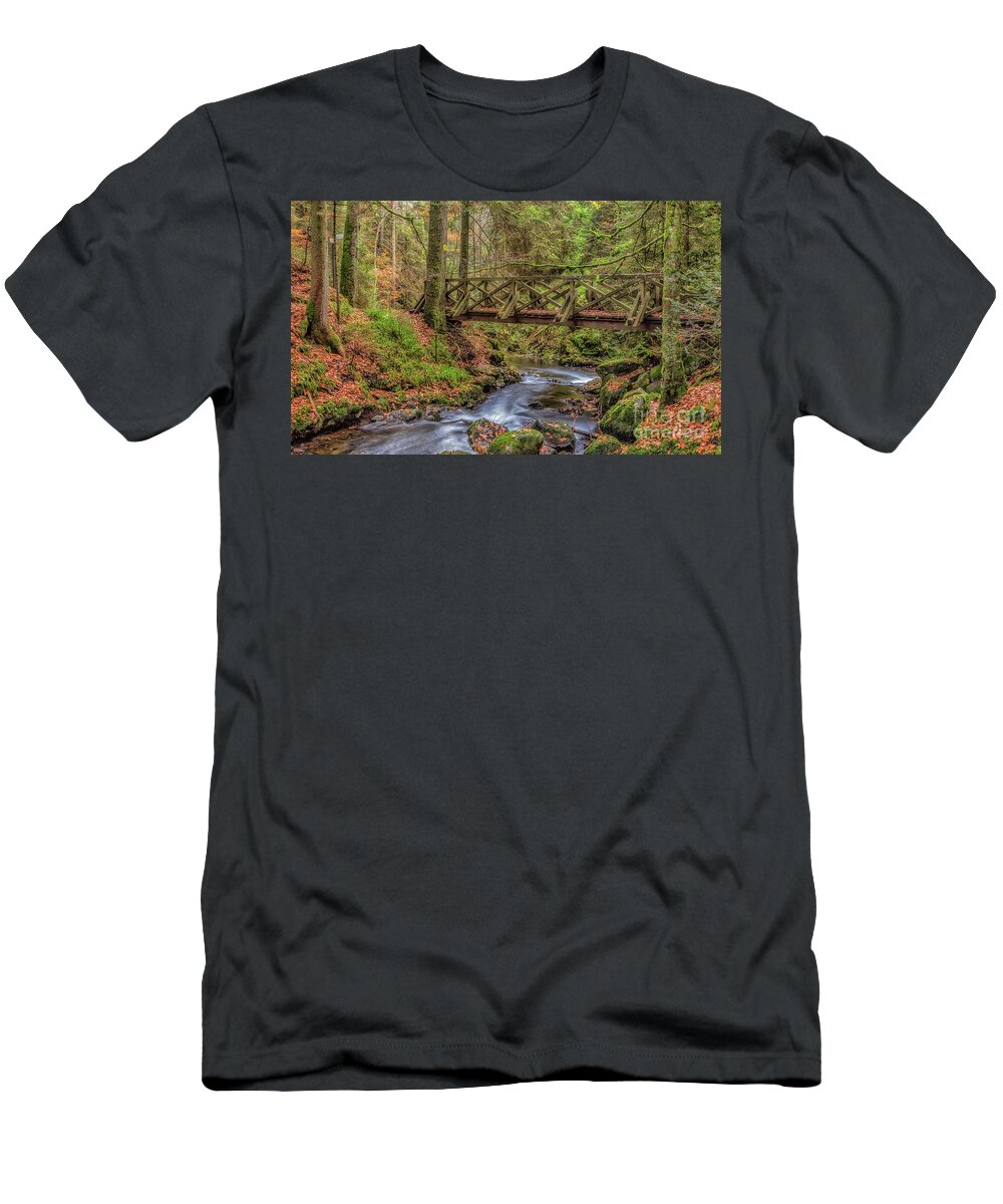 Ravenna-gorge T-Shirt featuring the photograph Cascades And Waterfalls #4 by Bernd Laeschke