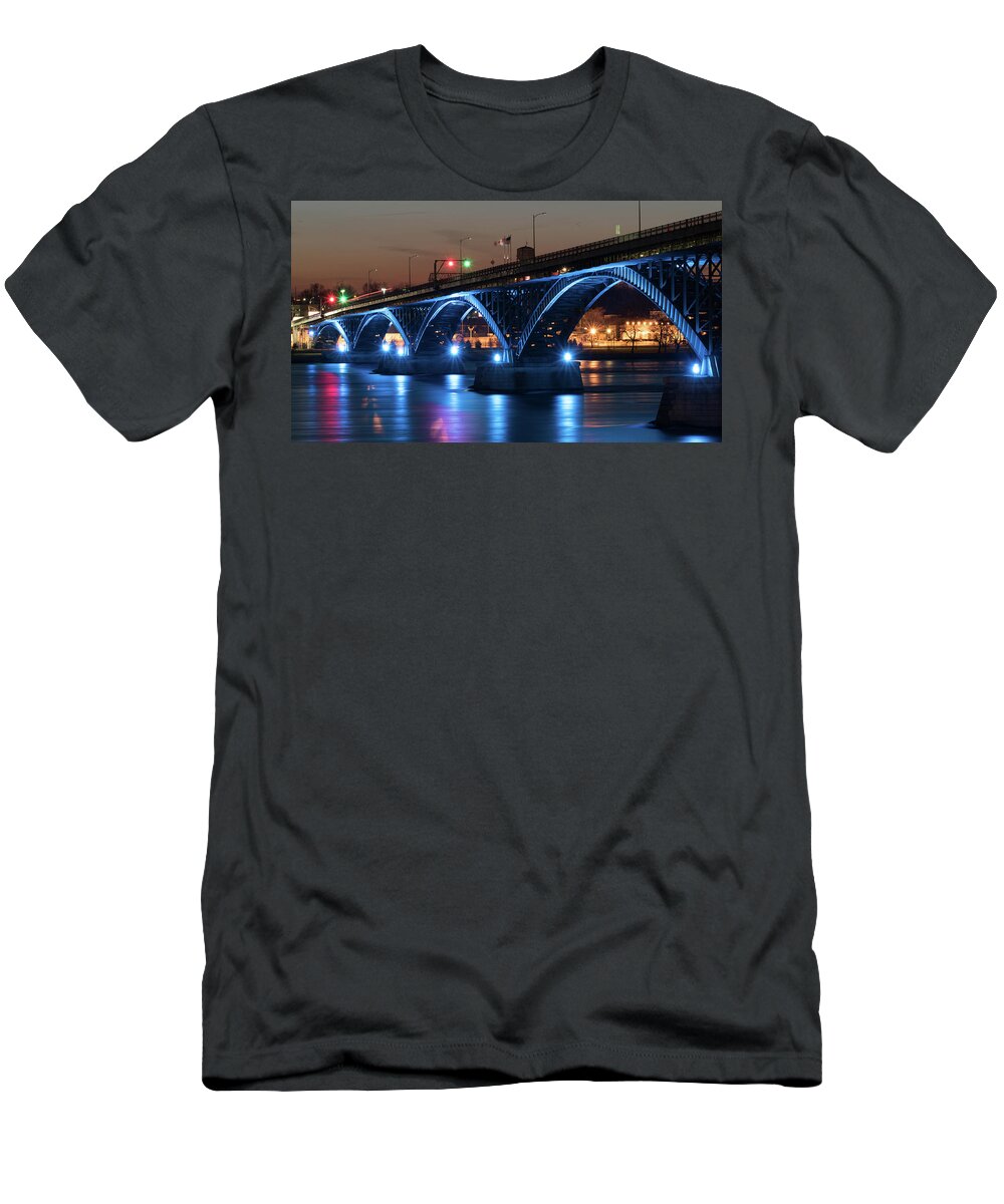 Outter Harbor T-Shirt featuring the photograph Peace Bridge #6 by Dave Niedbala