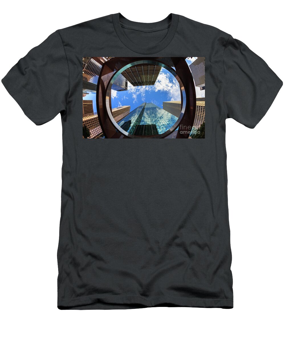 Abstract T-Shirt featuring the photograph Skyscrapers by Raul Rodriguez