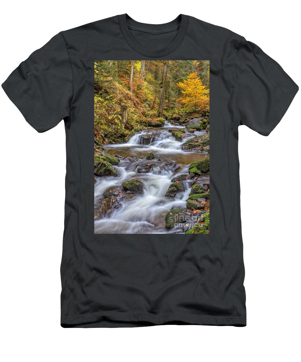 Ravenna-gorge T-Shirt featuring the photograph Cascades And Waterfalls #3 by Bernd Laeschke