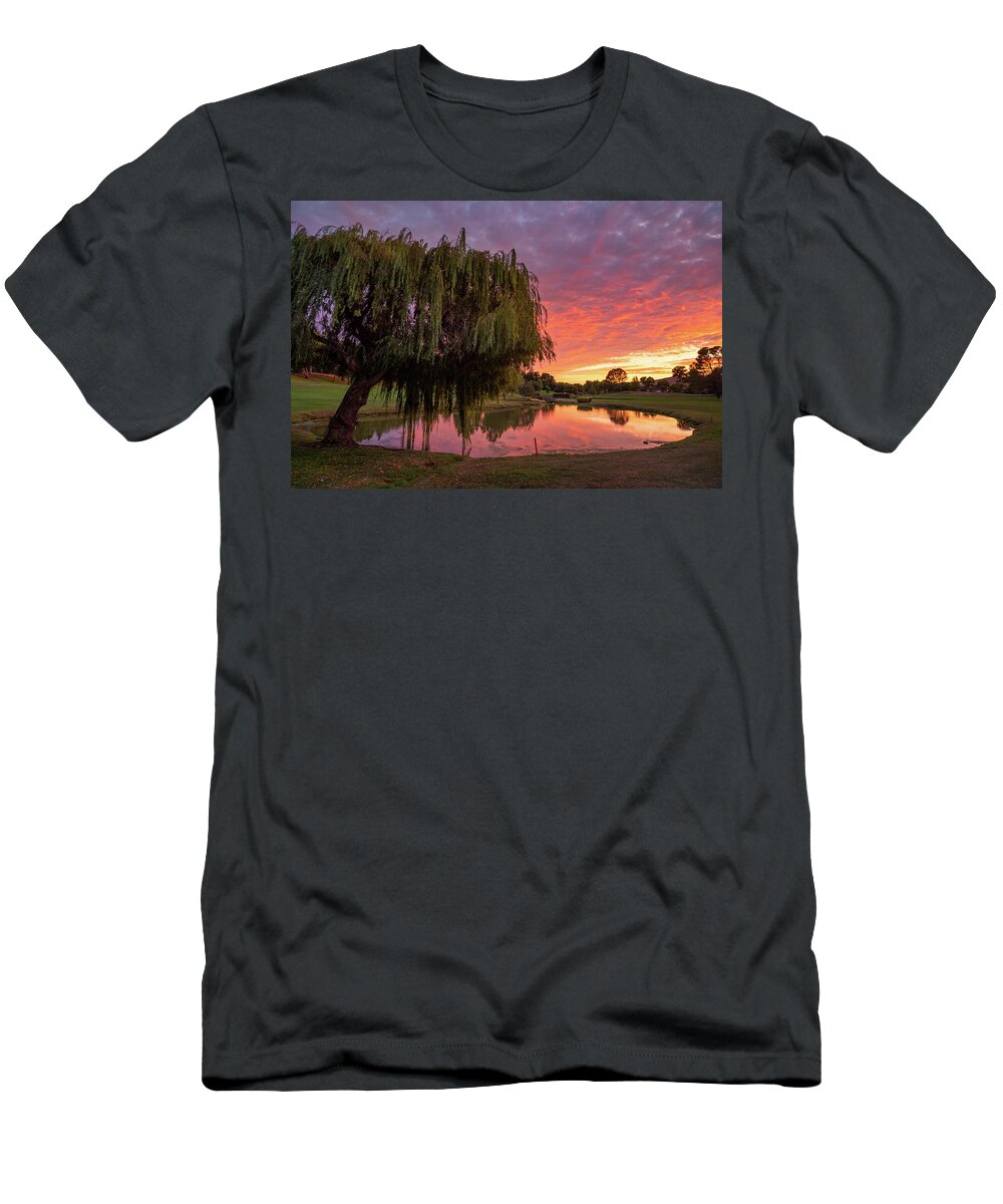 Landscape T-Shirt featuring the photograph A Day's Reflection by Laura Macky
