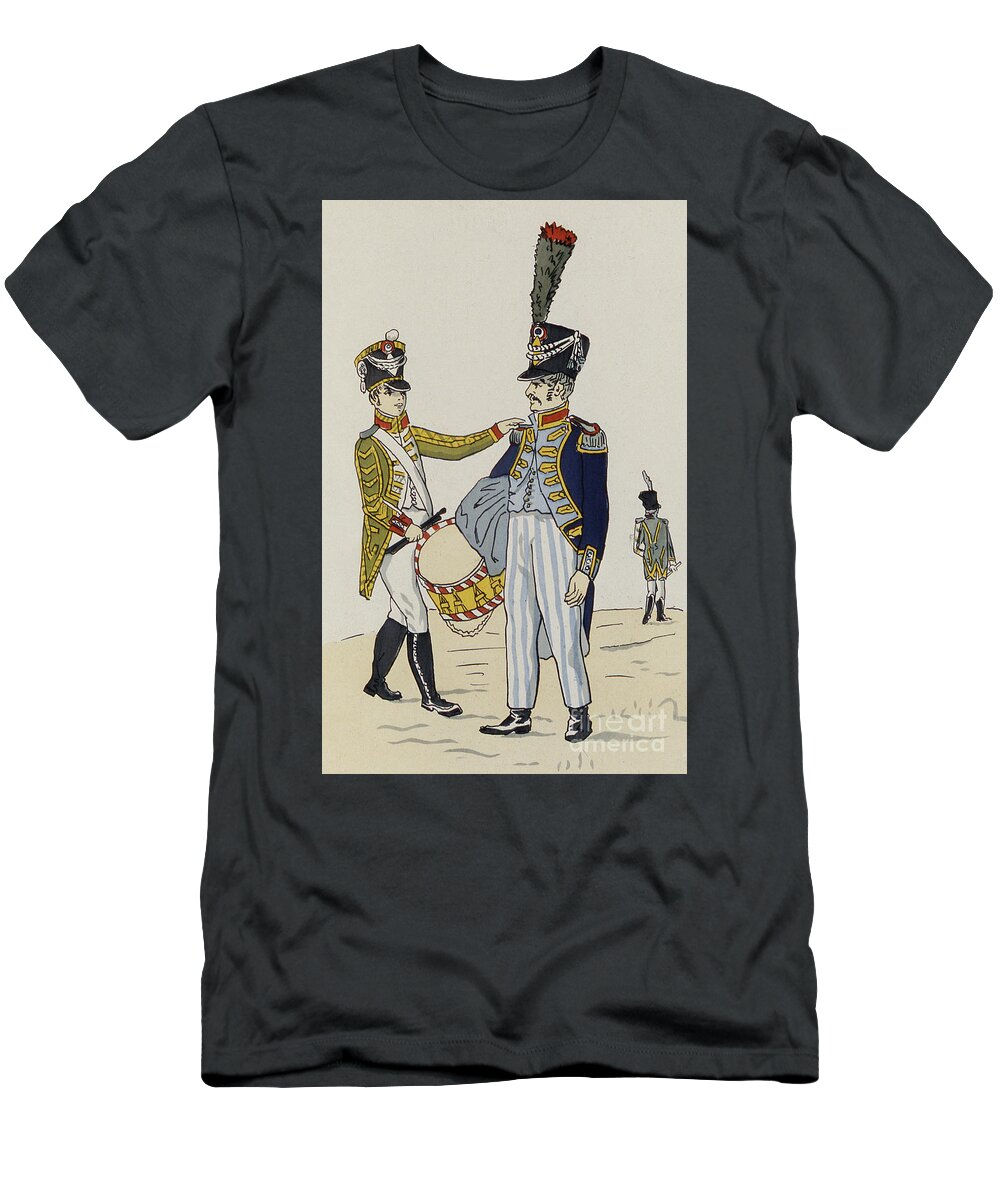 Drummer T-Shirt featuring the drawing A Drummer and Master Baker of the Prefectural Guard of Hamburg by Christoph Suhr