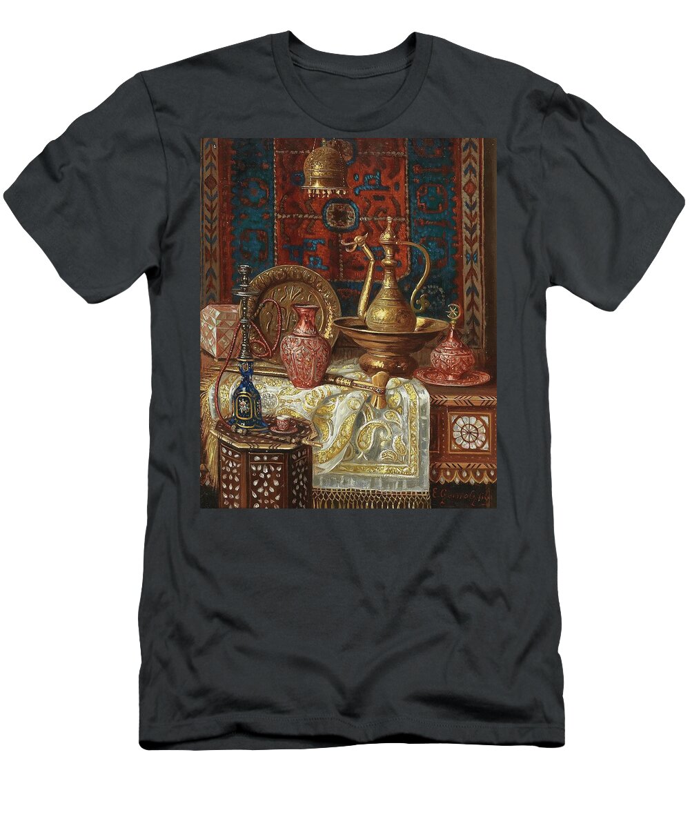 Still Life T-Shirt featuring the painting A Still Life With Oriental Objects by Ernst Czernotzky