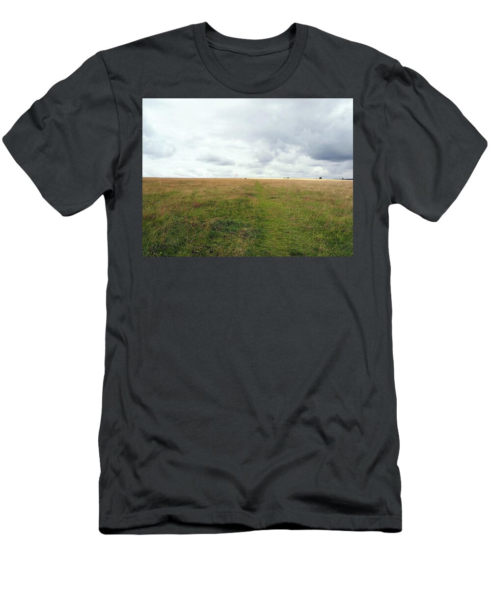 Selsley T-Shirt featuring the photograph A Walk On Selsley Common, Stroud UK by Joe Schofield