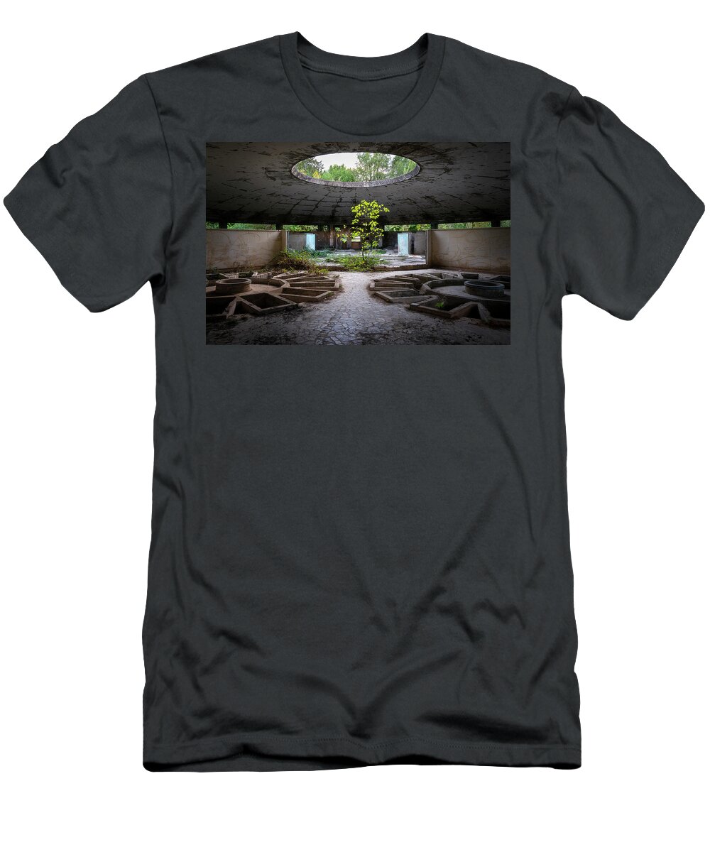 Urban T-Shirt featuring the photograph Abandoned Spa in Decay by Roman Robroek