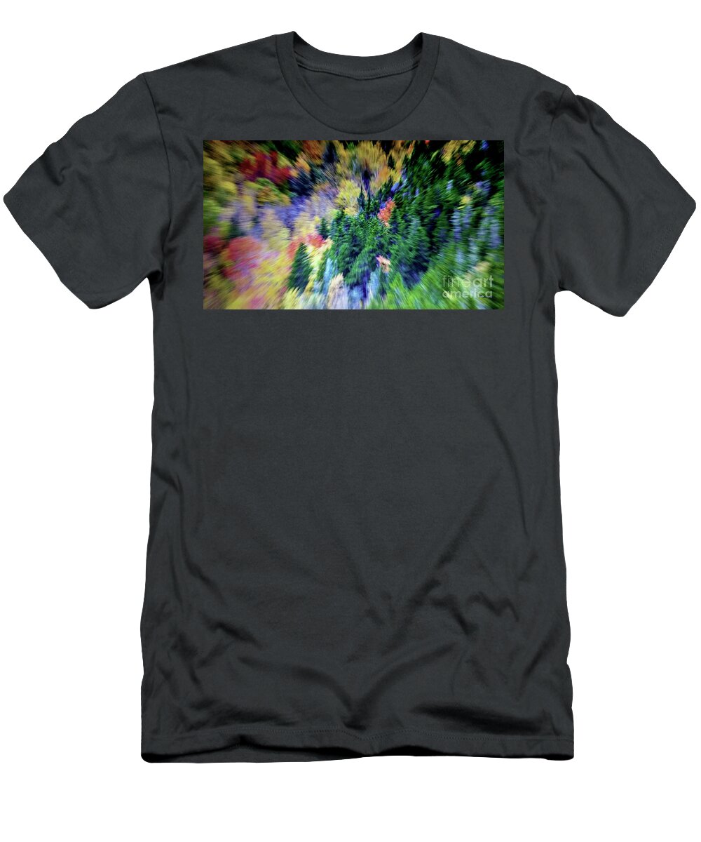 Abstract T-Shirt featuring the photograph Abstract Forest Photography 5501d1 by Ricardos Creations