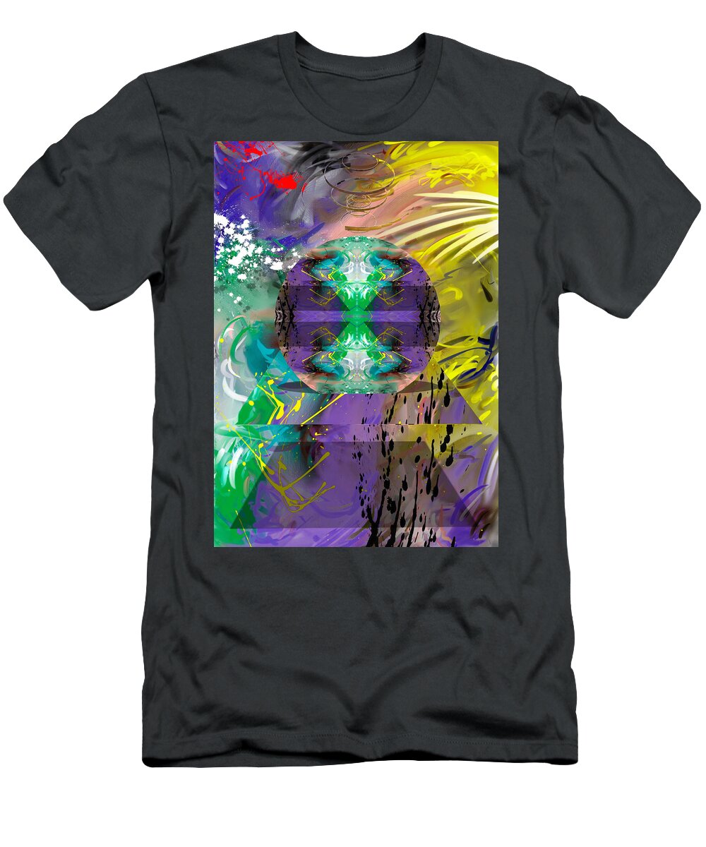 Abstract T-Shirt featuring the painting Abstraction by Snake Jagger