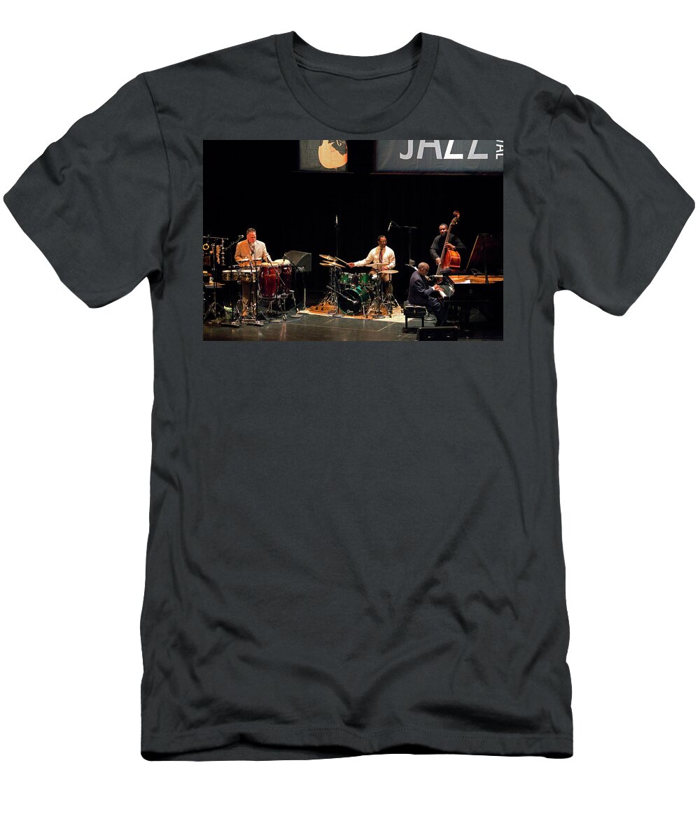 Jazz T-Shirt featuring the photograph Ahmad Jamal Quartet by Lee Santa