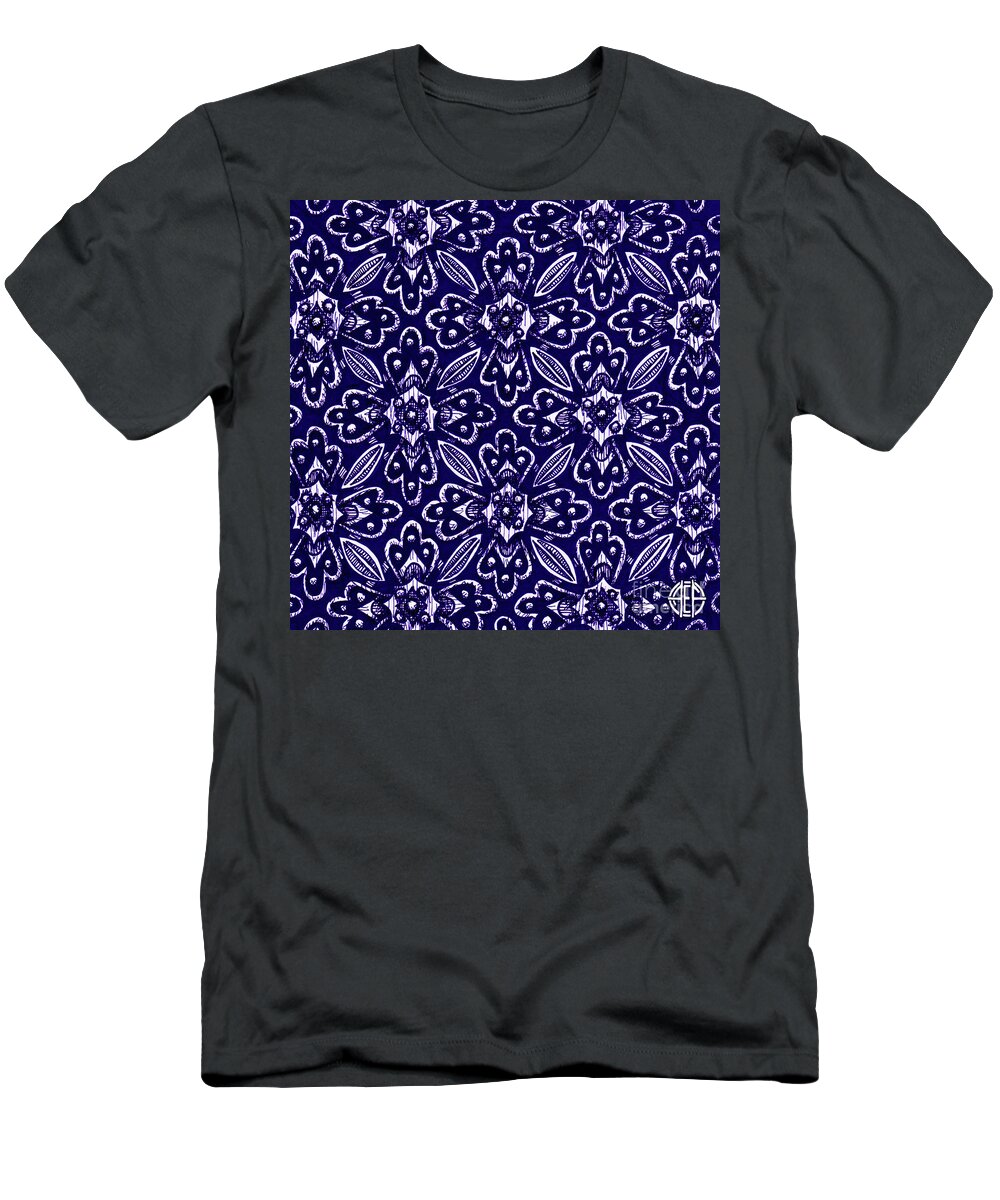 Boho T-Shirt featuring the drawing Alien Bloom 29 by Amy E Fraser