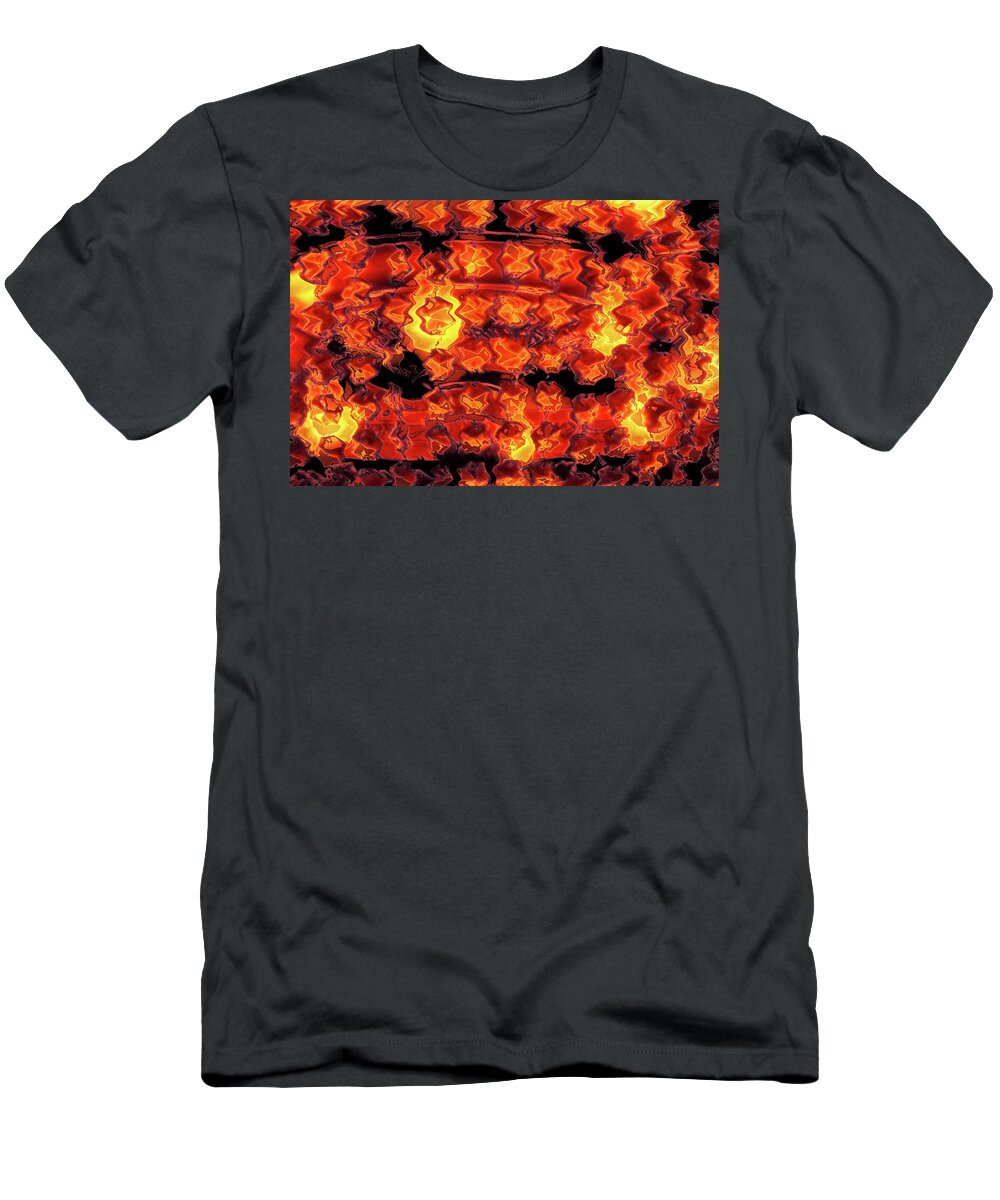 Abstract T-Shirt featuring the digital art All Fired Up by Trina R Sellers