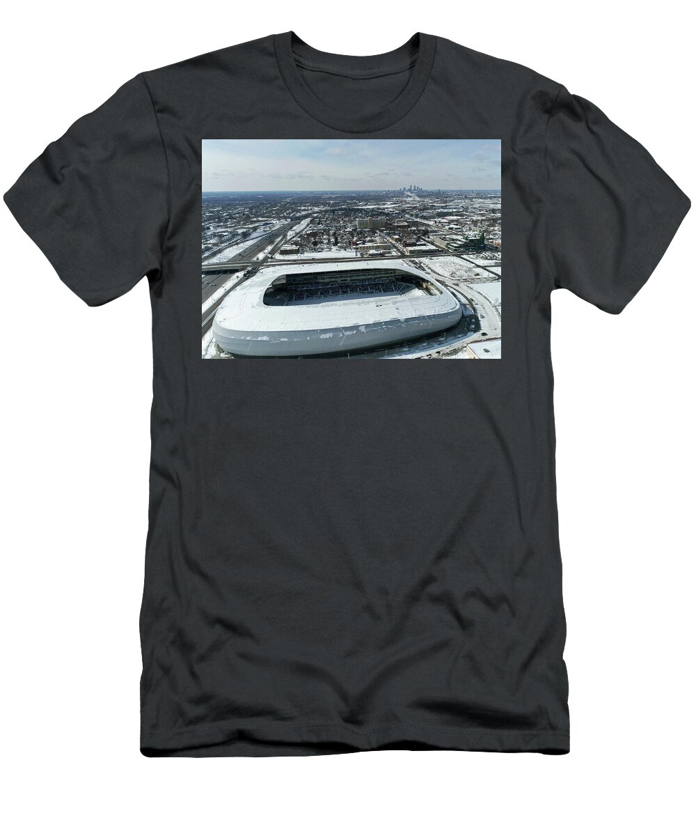 Allianz T-Shirt featuring the photograph Allianz Field St Paul Minnesota by Greg Schulz Pictures Over Stillwater