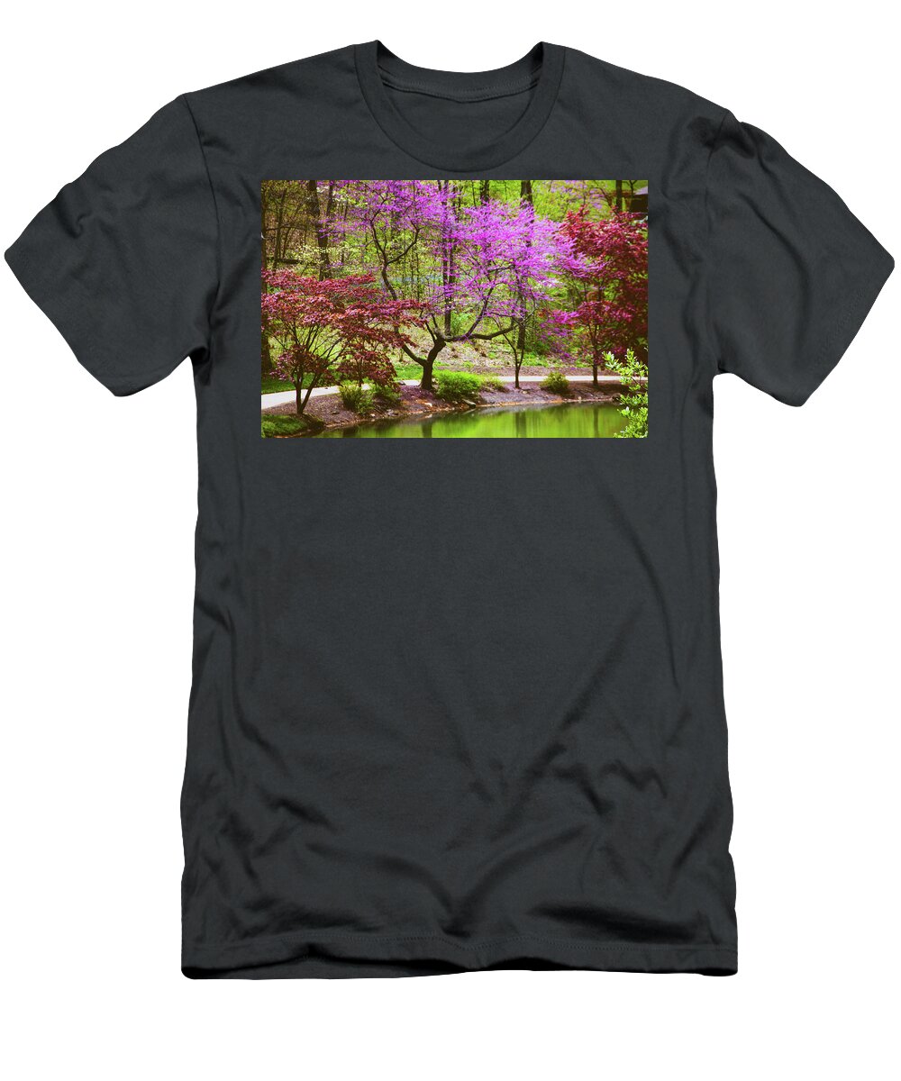 Path T-Shirt featuring the photograph Along the Restful Path by Allen Nice-Webb
