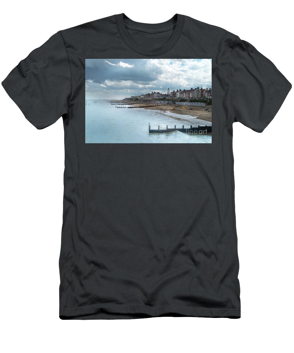 Beach T-Shirt featuring the photograph An English Beach by Perry Rodriguez