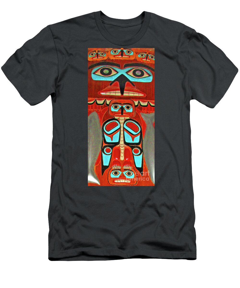 Totem T-Shirt featuring the photograph Anchorage Totem 1 by Randall Weidner
