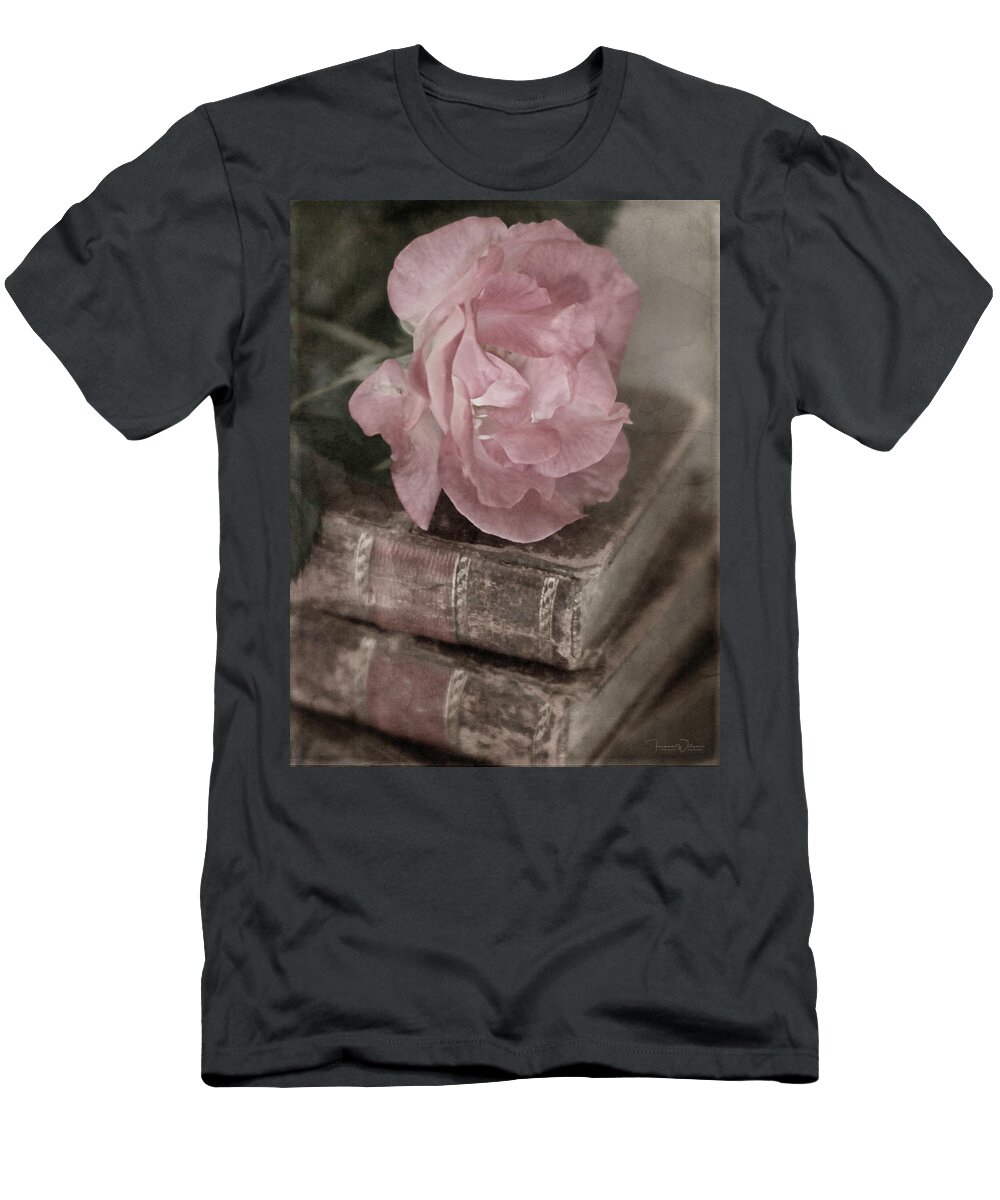 Rose T-Shirt featuring the photograph Antique Pink by Teresa Wilson