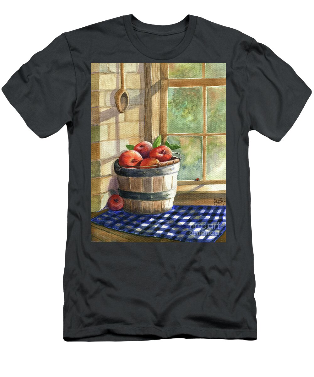 Apples T-Shirt featuring the painting Apple Harvest by Marilyn Smith