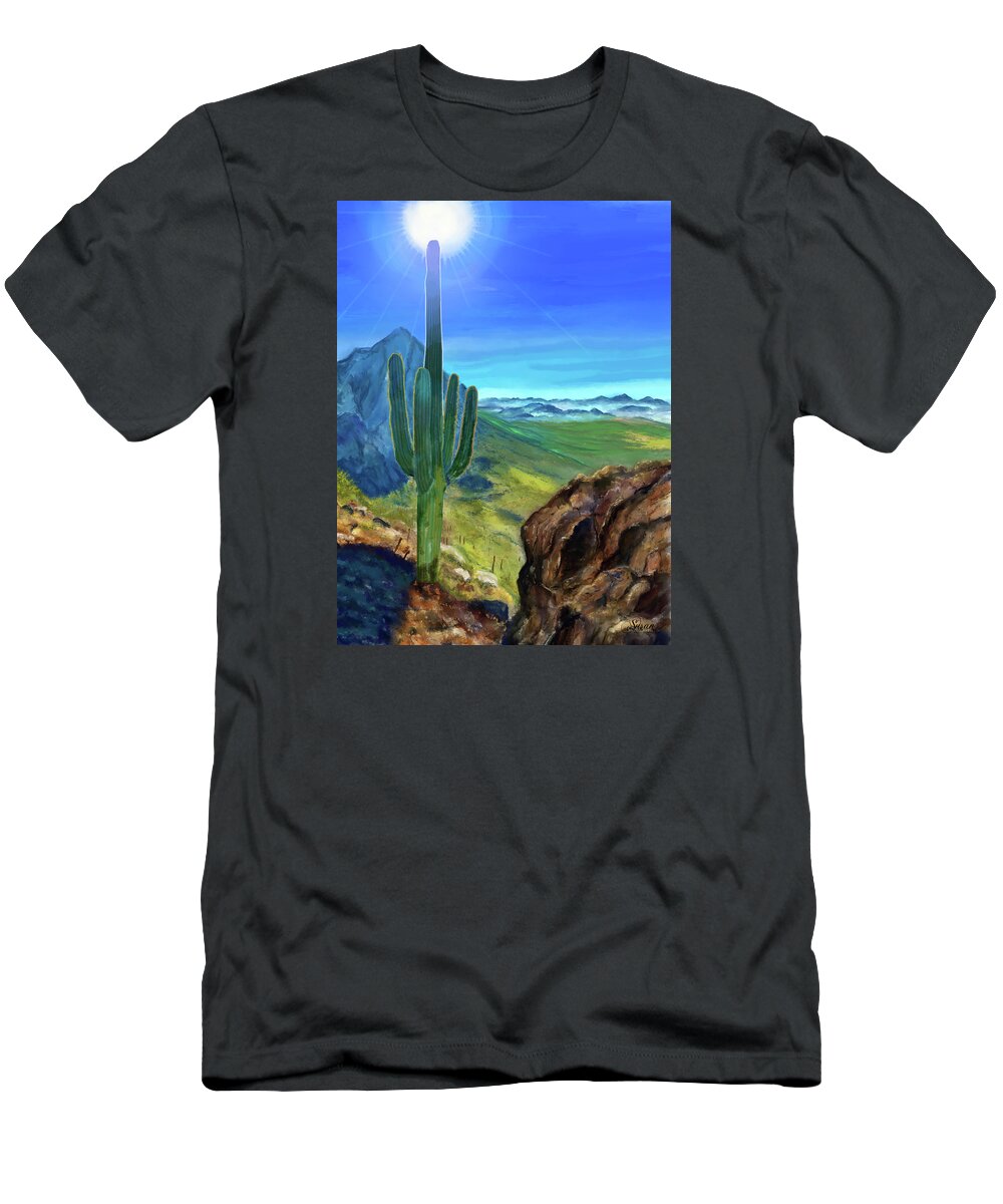 Arizona T-Shirt featuring the digital art Arizona Heat by Susan Kinney