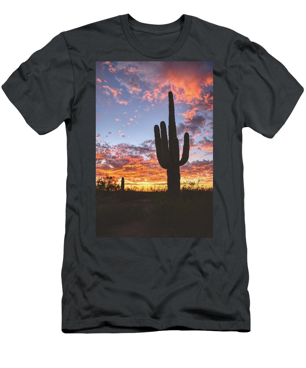 Saguaro Cactus T-Shirt featuring the photograph Arizona skies by Chance Kafka