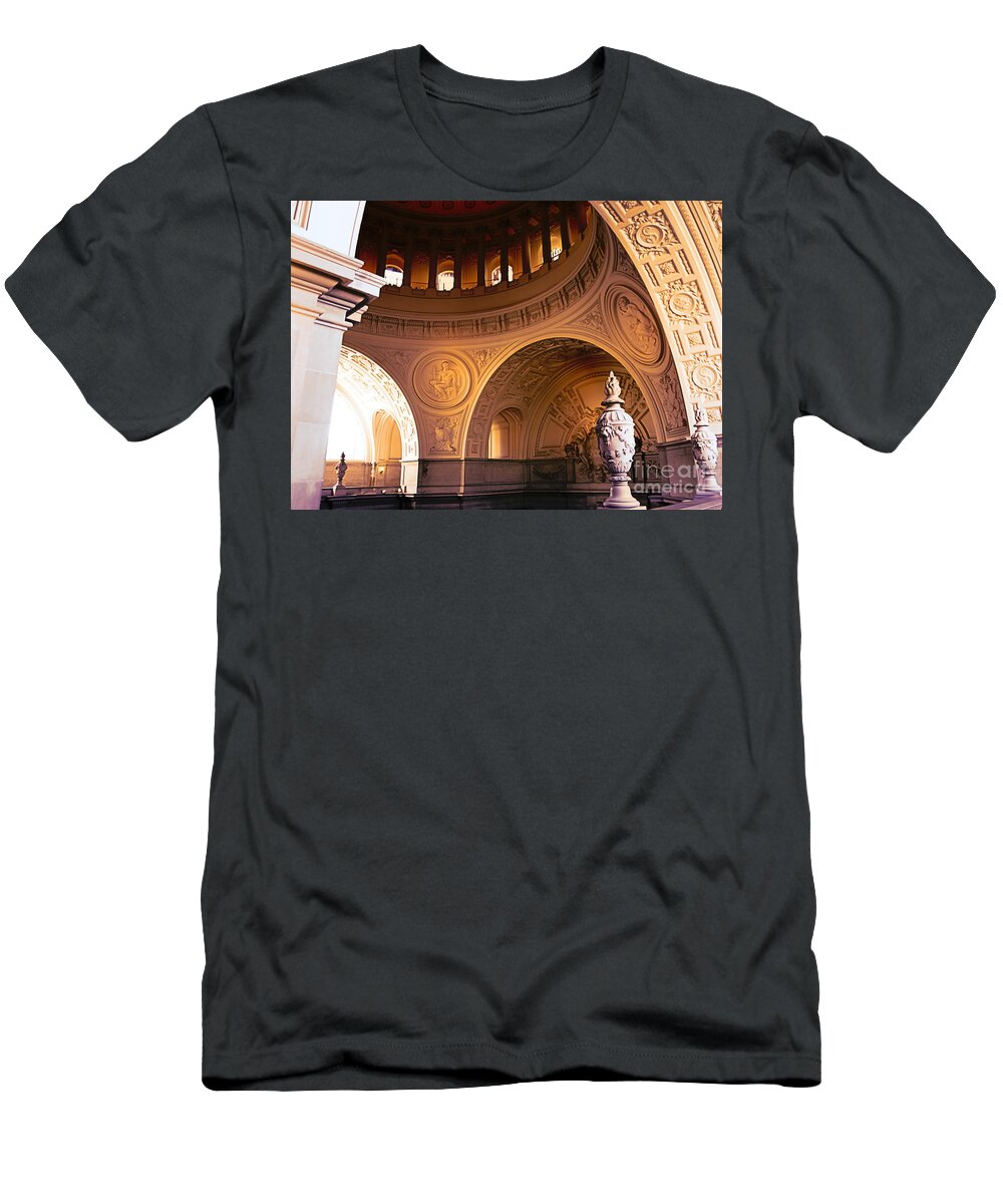 San Francisco T-Shirt featuring the digital art Artistic City Hall San Francisco Architecture by Chuck Kuhn