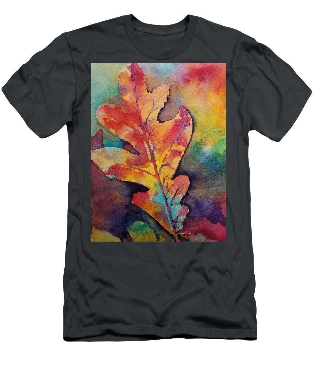 Fall Foliage T-Shirt featuring the painting Falling for Donna by Lisa Debaets