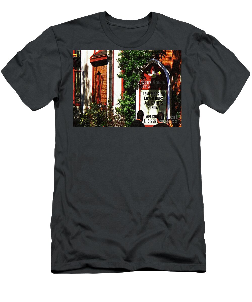 American Churches T-Shirt featuring the photograph Asbury and Remembrance by Aberjhani