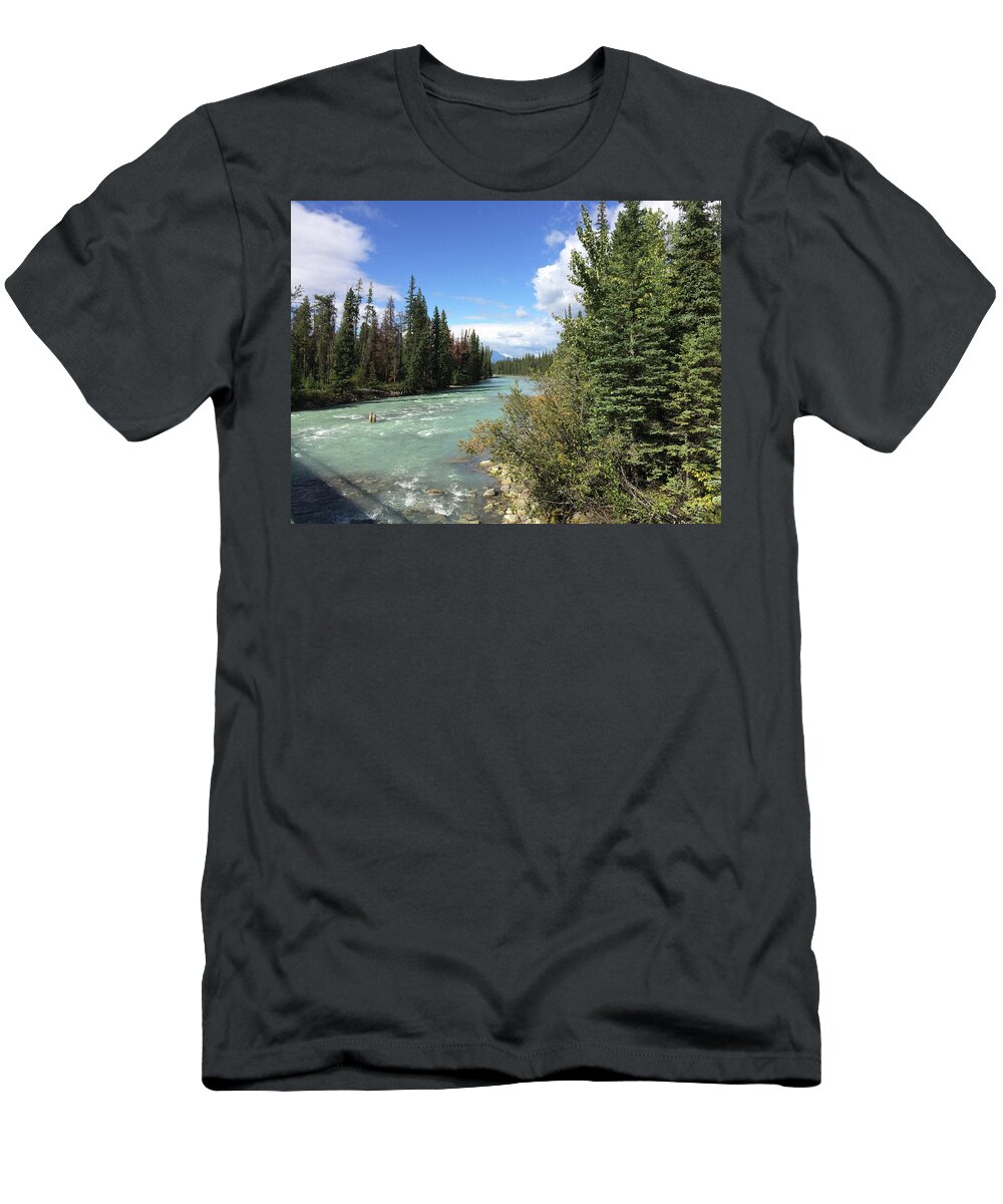 Columbia Icefields T-Shirt featuring the photograph Athabasca River 3 by Patricia Gould