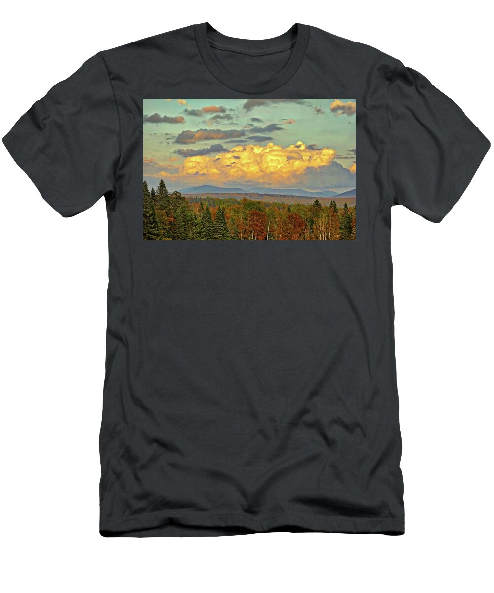 Maine T-Shirt featuring the photograph Autumn Clouds Over Maine by Russel Considine