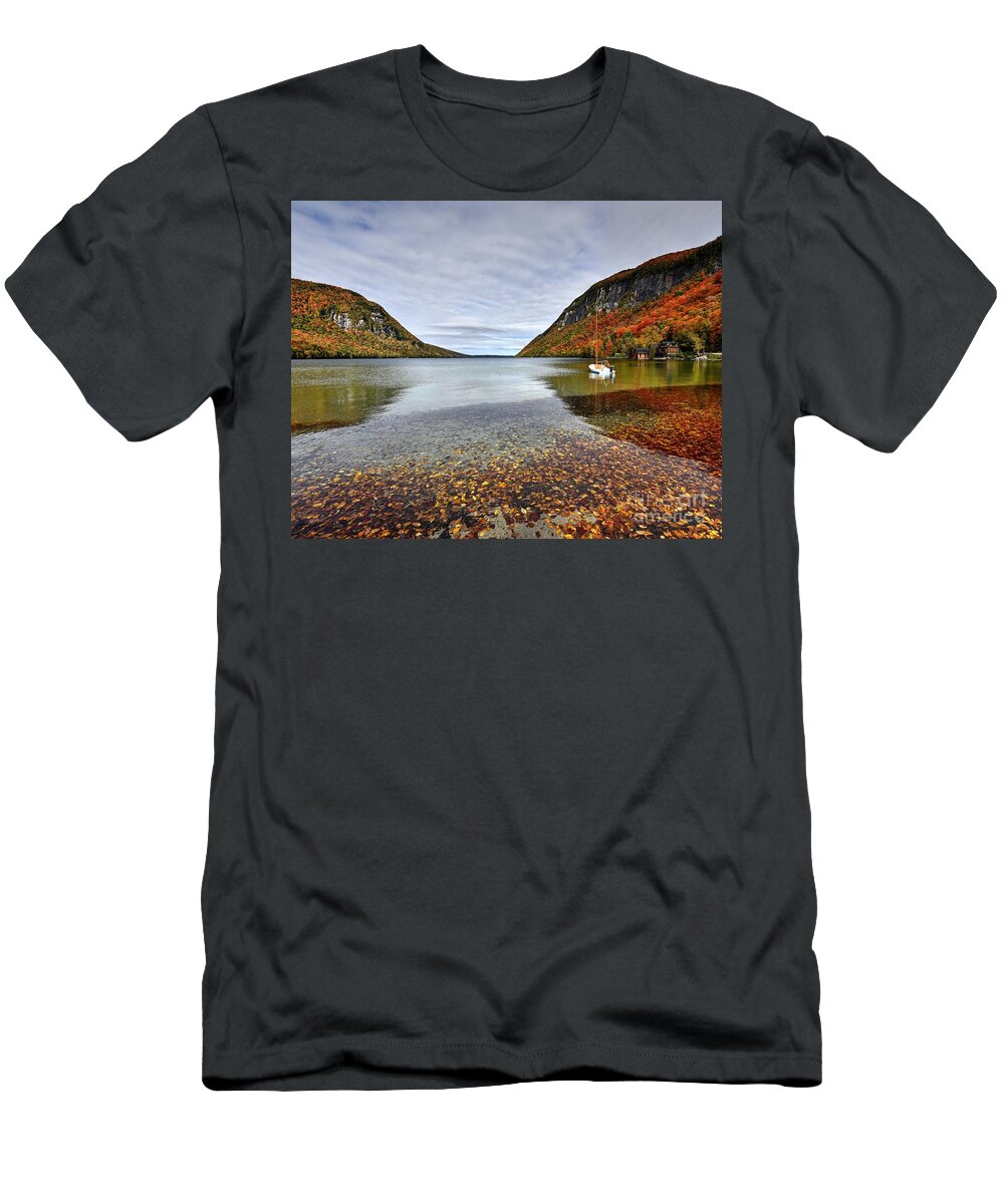 Vermont T-Shirt featuring the photograph Autumn in Vermont by Steve Brown