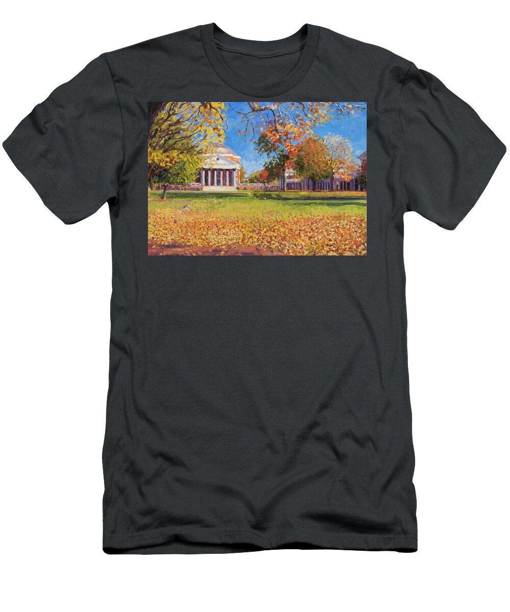 Uva T-Shirt featuring the painting Autumn on the Lawn by Edward Thomas