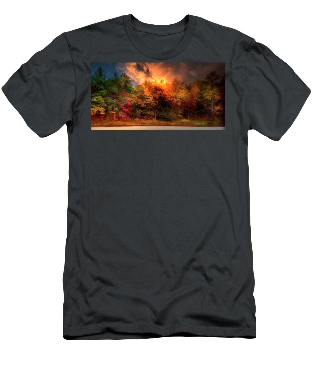 Evie T-Shirt featuring the photograph Autumn on the Tahquamenon River by Evie Carrier