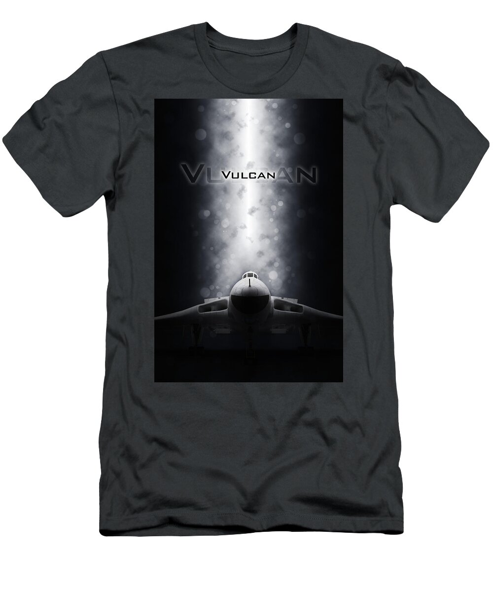 Vulcan T-Shirt featuring the digital art Avro Vulcan by Airpower Art