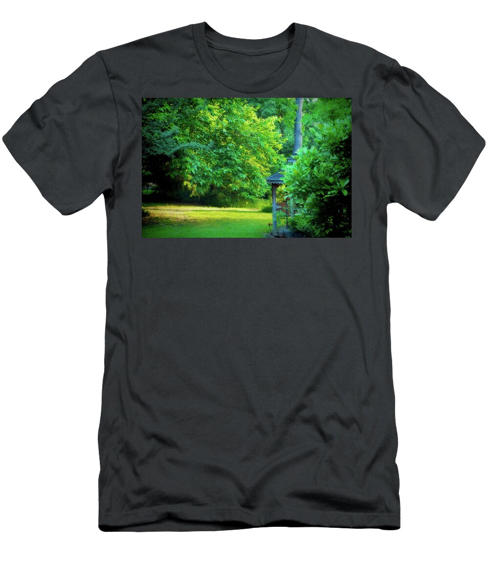 Morning T-Shirt featuring the photograph Backyard Beauty by Barry Jones