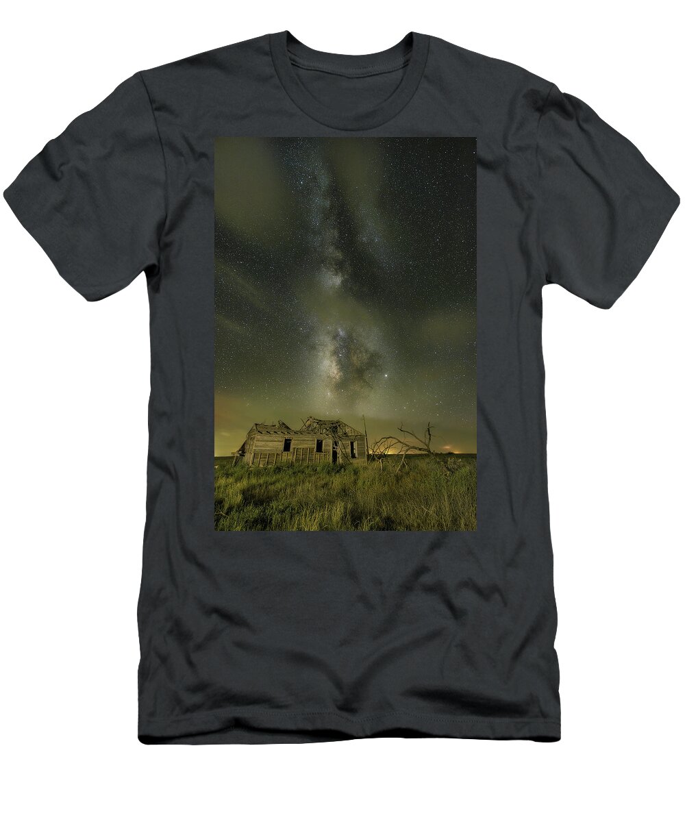 Milky Way T-Shirt featuring the photograph Backyard Memories 3 by James Clinich
