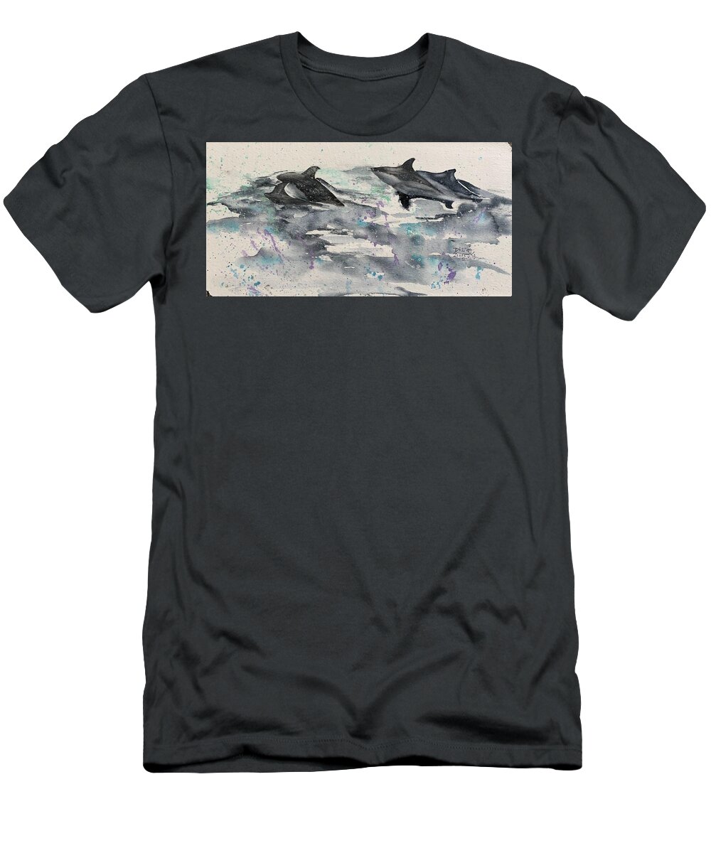  T-Shirt featuring the painting Barely there by Diane Ziemski