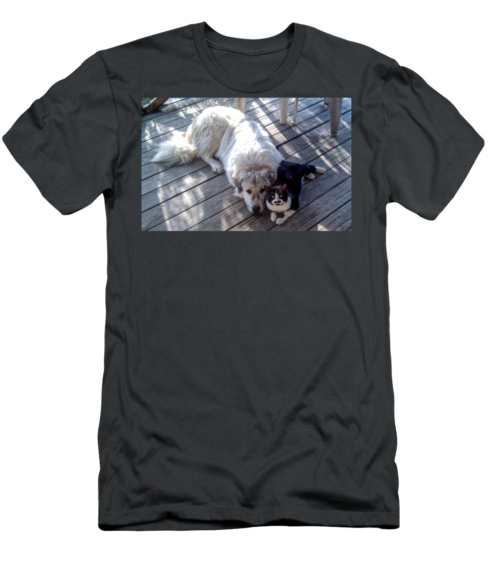 Dog T-Shirt featuring the photograph Beau and Groucho by Ivars Vilums