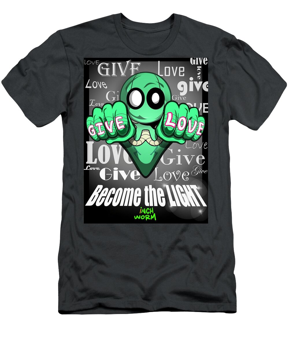 Give T-Shirt featuring the digital art Become the LIGHT by Demitrius Motion Bullock