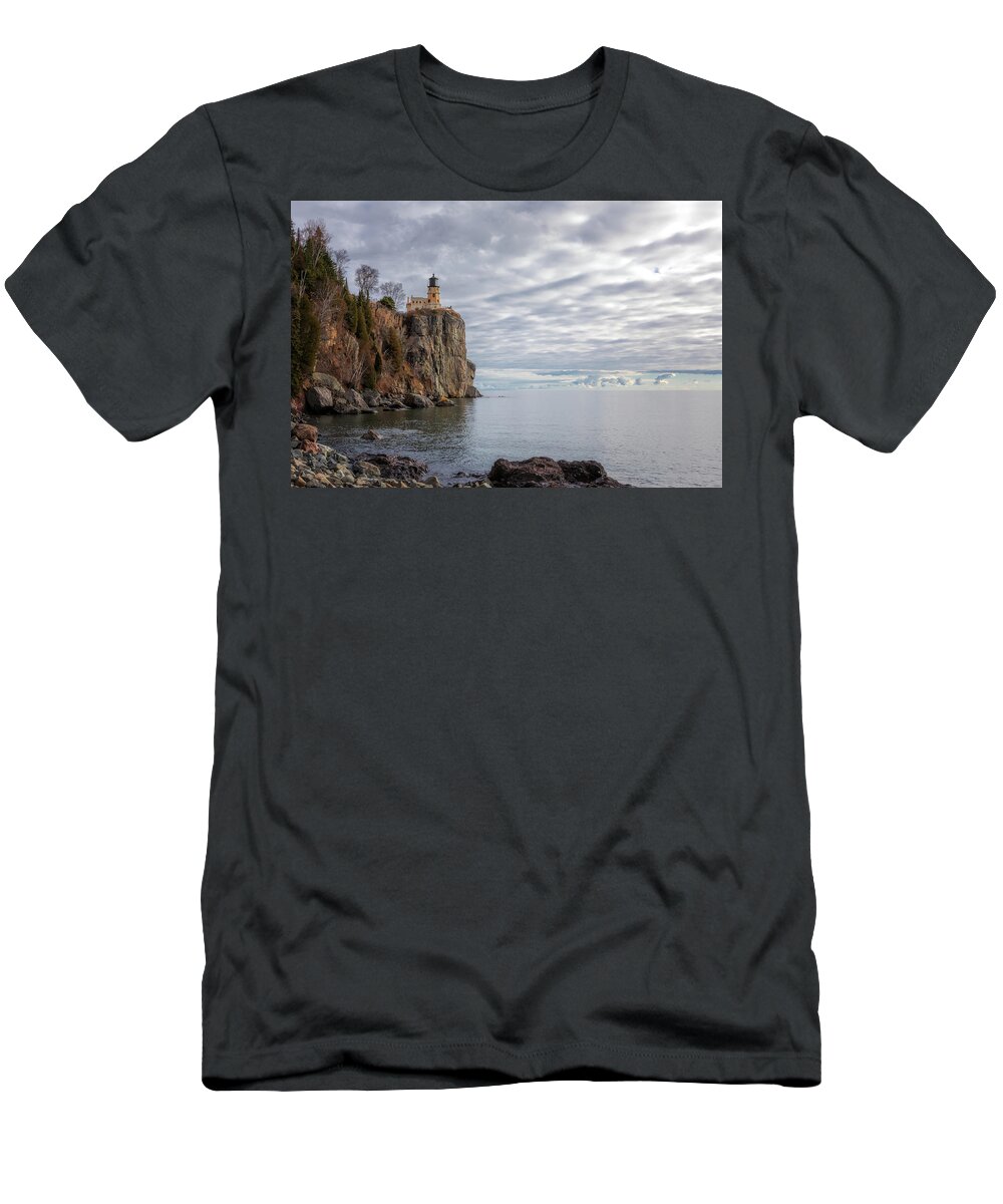 Lighthouse T-Shirt featuring the photograph Below Split Rock Lighthouse by Susan Rissi Tregoning